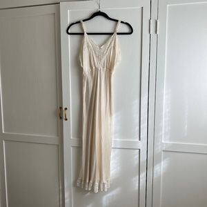 Vintage Silk and Lace Slip Dress